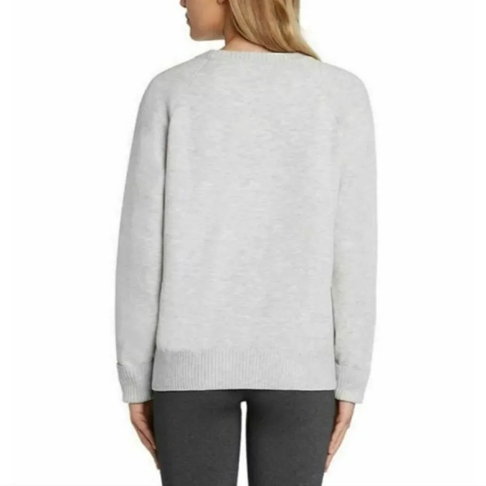 Max & Mia Gray Crew Neck Front Seam Sweater (M)
